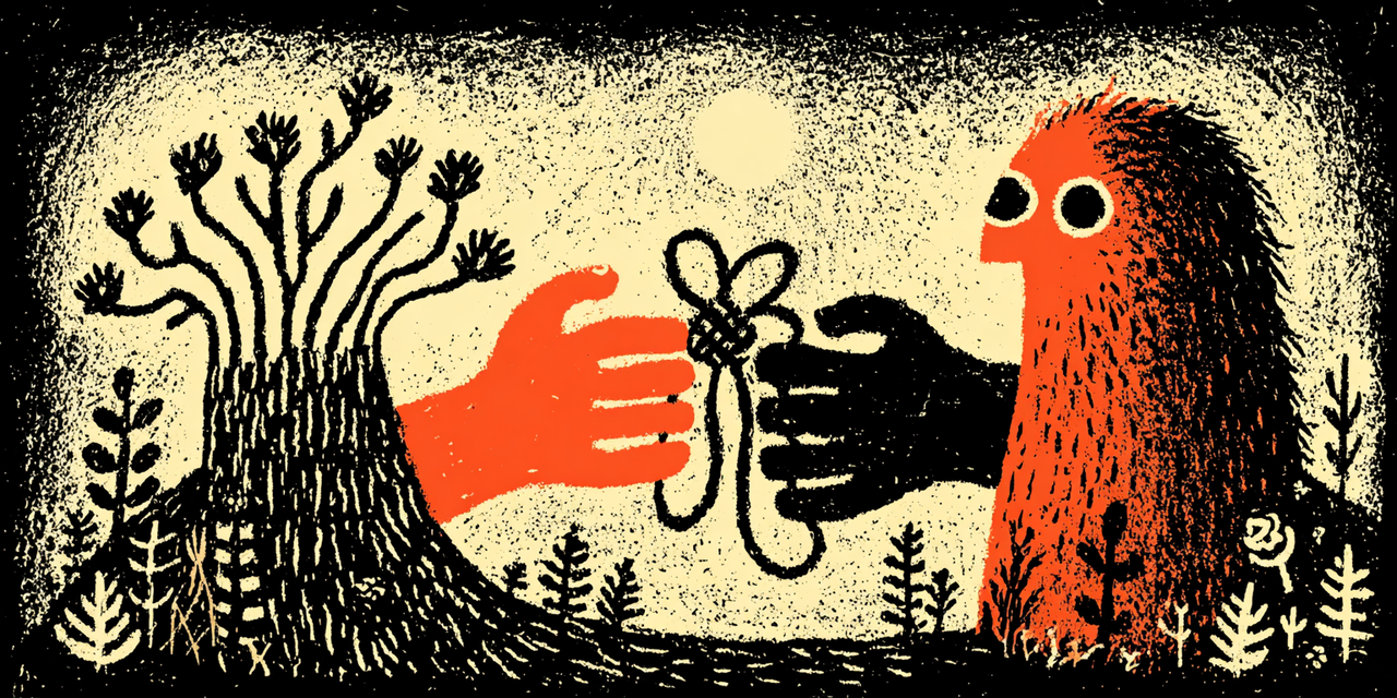 Hands checking a knot with care before passing the rope on.